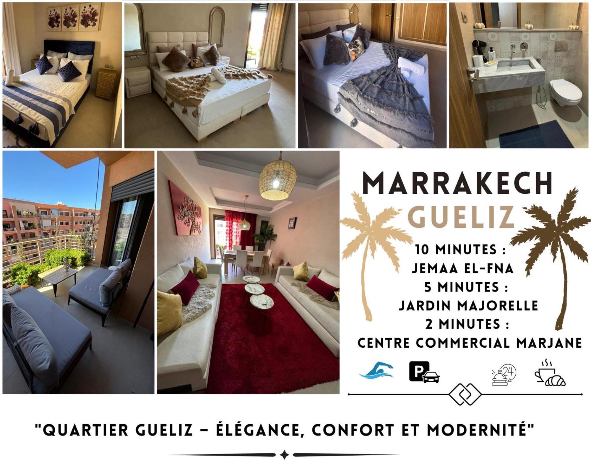 Appartement Neuf Climatise, Centre Marrakech. Marrakesh Eksteriør bilde